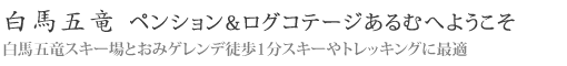 白馬五竜スキー場とおみゲレンデ徒歩1分プチホテルあるむへようこそ